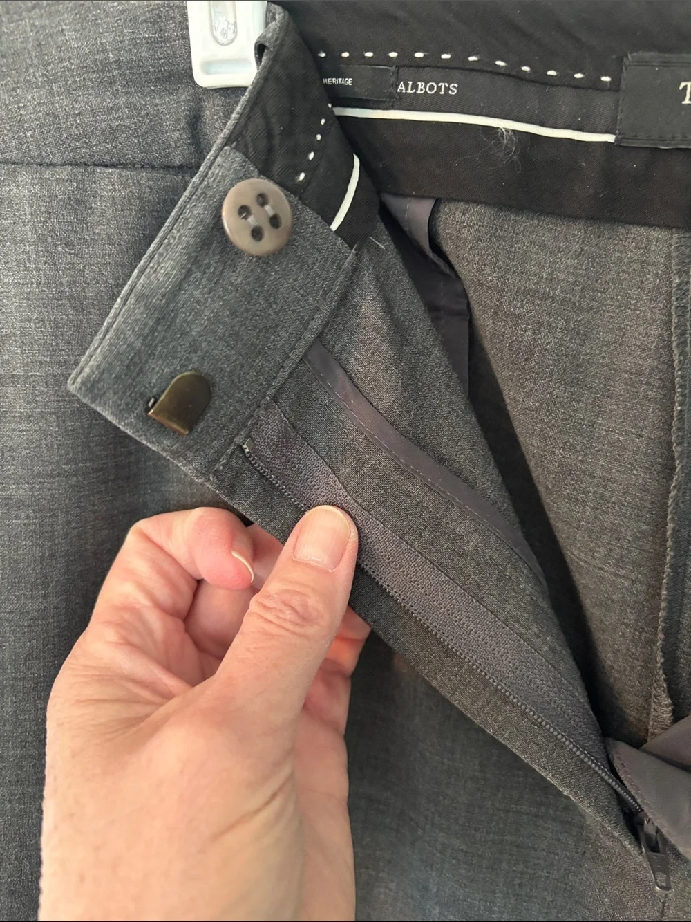 Talbots Dark Gray Lightweight Dress Trousers - Picture 5 of 5